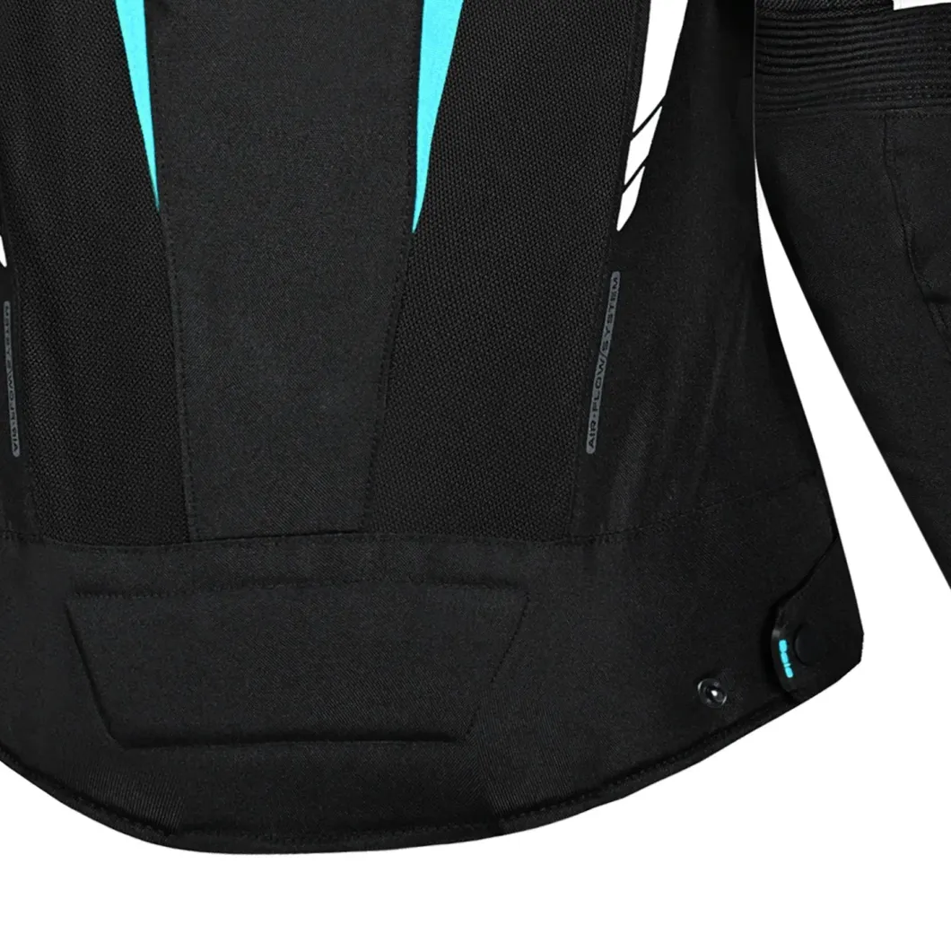 BELA SPRINTER WOMEN'S TEXTILE JACKET BLACK TURQUOISE
