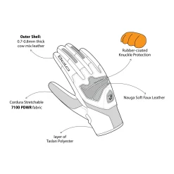Bela - Star Fabric Glove Black/Orange