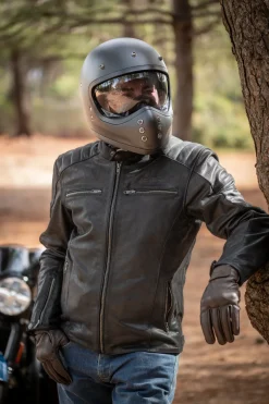 BELA Stark 4 Seasons Leather Jacket Black/Grey