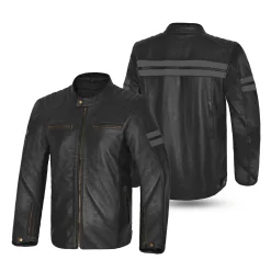 BELA Stark 4 Seasons Leather Jacket Black/Grey