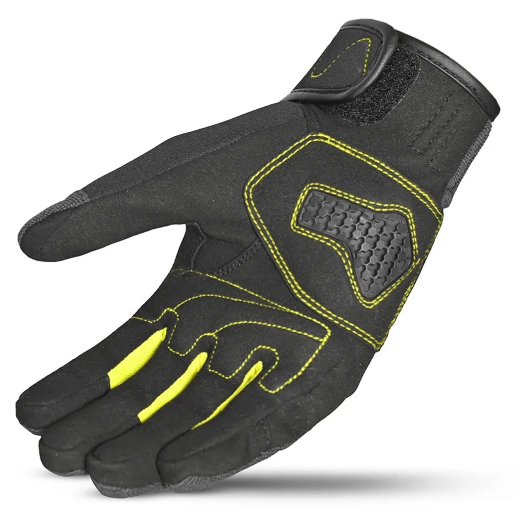 Bela star - MEN'S STAR FABRIC GLOVES, GREY/BLACK/YELLOW