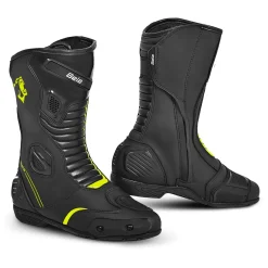 Bela Strip Sport Motorcycle Boots Black/Fluorescent Yellow