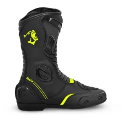 Bela Strip Sport Motorcycle Boots Black/Fluorescent Yellow