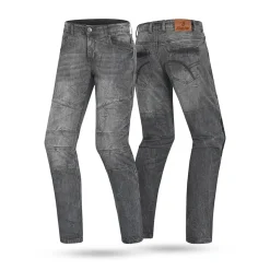 Bela Tom Men Wax Coated Denim Pants Black