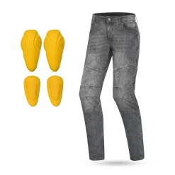 Bela Tom Men Wax Coated Denim Pants Black