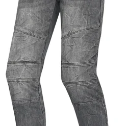 Bela Tom Men Wax Coated Denim Pants Black
