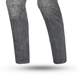 Bela Tom Men Wax Coated Denim Pants Black