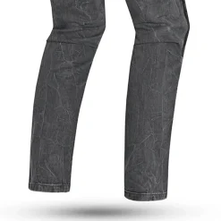 Bela Tom Men Wax Coated Denim Pants Black