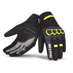Bela Tracker Men's Winter Motorcycle Gloves Black/Fluorescent Yellow