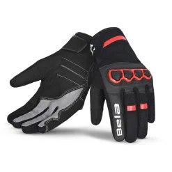 Bela Tracker Men's Winter Motorcycle Gloves Black/Red