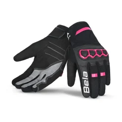 Bela Tracker Women's Winter Motorcycle Gloves Black/Pink