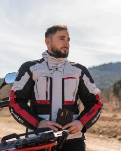 Bela Transformer 3in1 Touring Jacket Grey Black Red