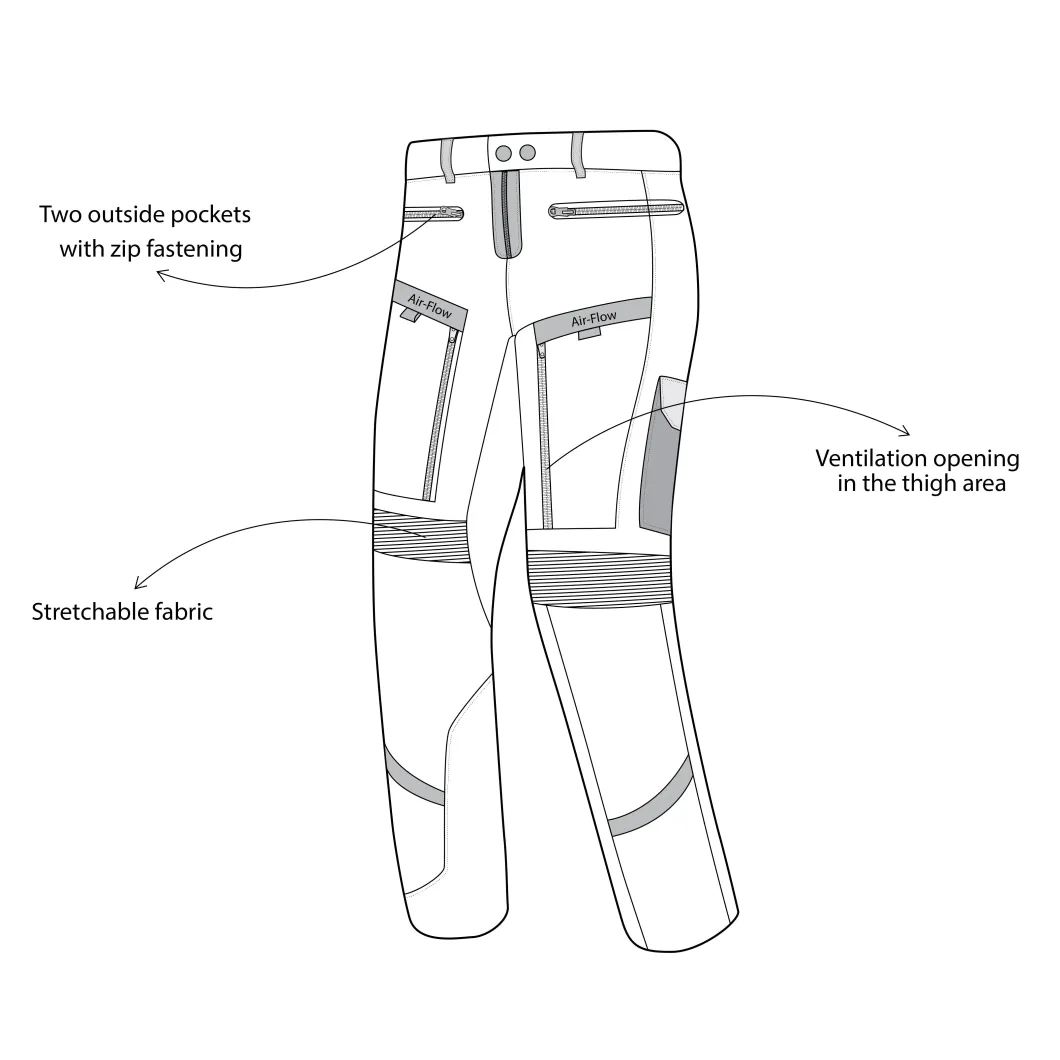 Bela Transformer Men's Motorcycle Pants Ice Black Blue