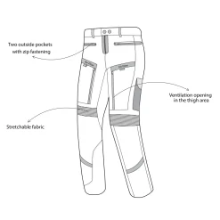 Bela Transformer Men's Motorcycle Pants Black/Red