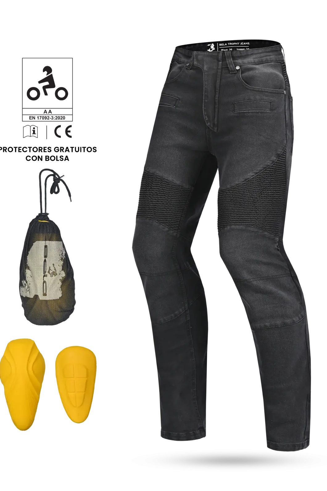 BELA Trophy Kevlar 34L Inseam Pants Black