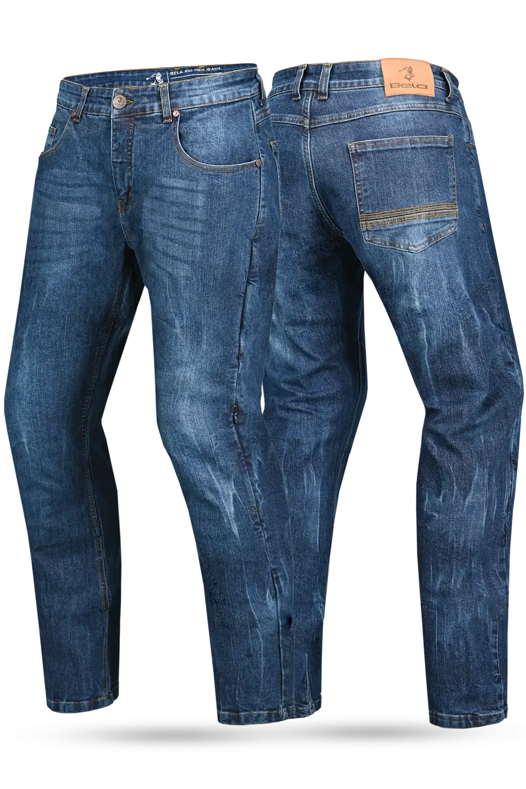 BELA - Trousers Rio 34L Tie & DY Light Blue