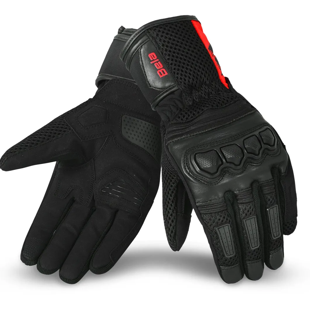 Bela Twix Women's Motorcycle Gloves - Black / Red