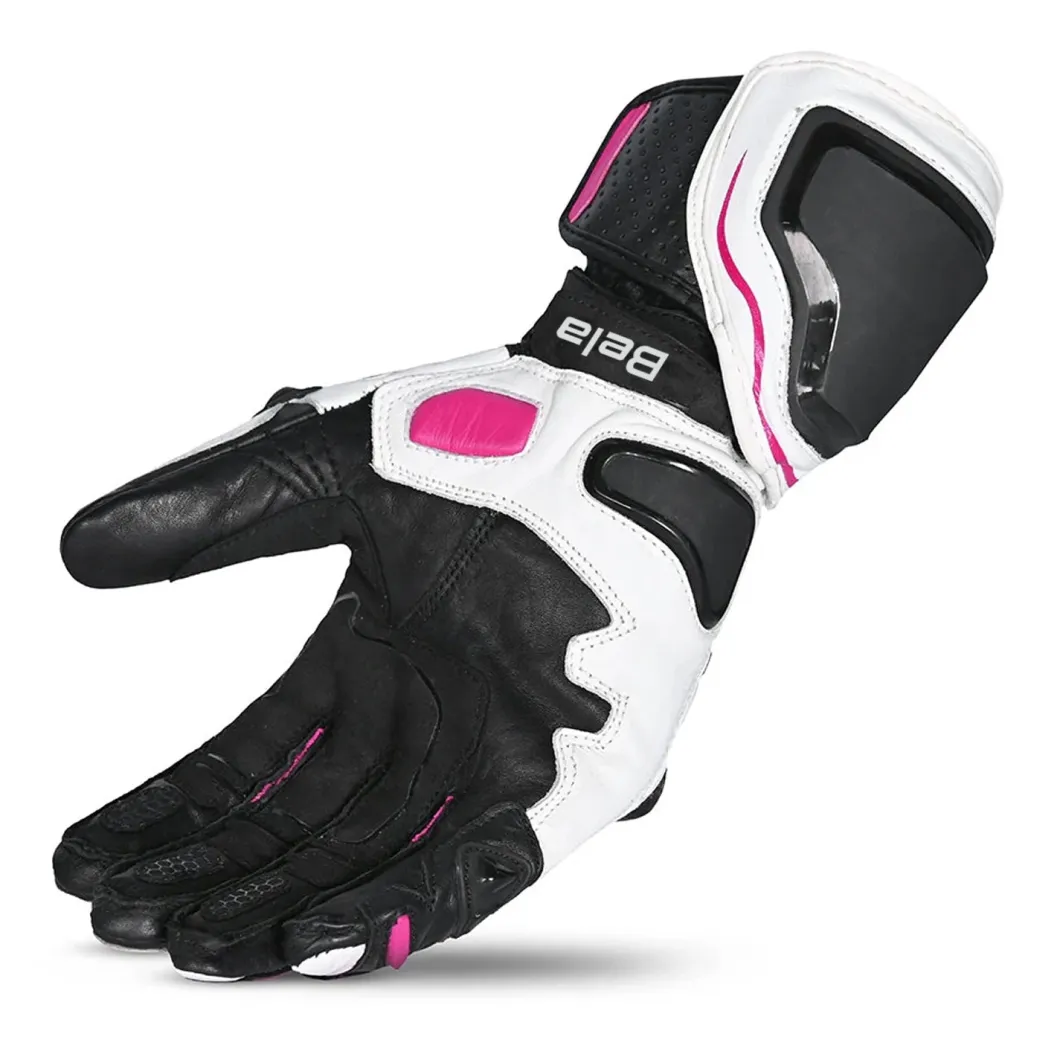 BELA Venom RS Women's Racing Gloves - White/Black/Pink