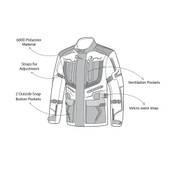 Bela Watson Touring Jacket Black/Brown/Yellow/White