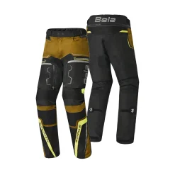 Bela Watson Touring Motorcycle Pants Black/Brown/Fluorescent Yellow