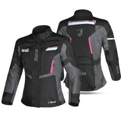 BELA - Women's Hurricane Jacket - Black Fushia Black 3 IN 1