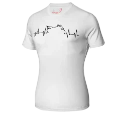 Bela Women's White Heartbeat ECG T-Shirt