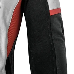 BELA X RACE GIACCA DI MOTO PELLE UOMO NERO BIANCO ROSSO