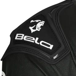 BELA X RACE GIACCA DI MOTO PELLE UOMO NERO ANTRACITE BIANCO