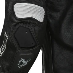 BELA X RACE GIACCA DI MOTO PELLE UOMO NERO ANTRACITE BIANCO