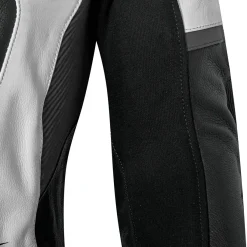 BELA X RACE GIACCA DI MOTO PELLE UOMO NERO ANTRACITE BIANCO