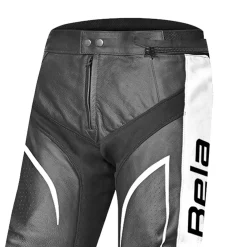 BELA X RACE PELLE PANTALONI DI MOTO UOMO ANTRA NERO BIANCO
