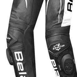 BELA X RACE PELLE PANTALONI DI MOTO UOMO ANTRA NERO BIANCO