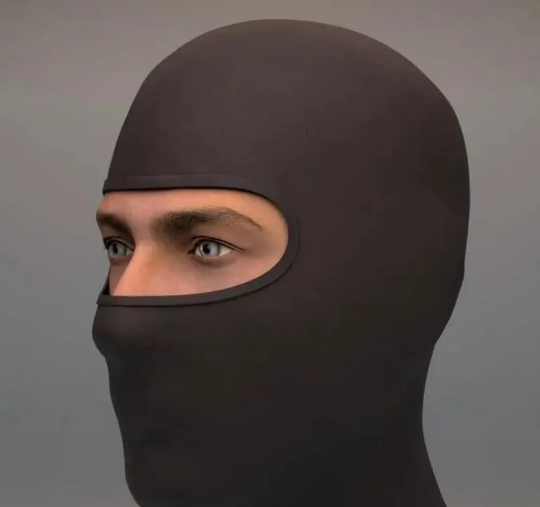Black Balaclava Cotton Under Helmet