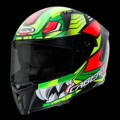 CABERG AVALON GIGA Full Face Motorcycle Helmets Black Yellow Red Fluo
