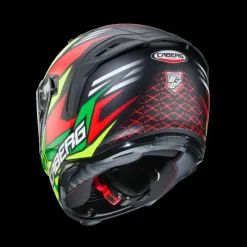 CABERG AVALON GIGA Full Face Motorcycle Helmets Black Yellow Red Fluo