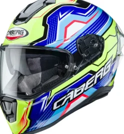 CABERG DRIFT EVO LB29 Full Face Motorcycle Helmets Black Yellow Fluo Blue