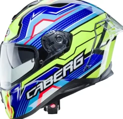 CABERG DRIFT EVO LB29 Full Face Motorcycle Helmets Black Yellow Fluo Blue