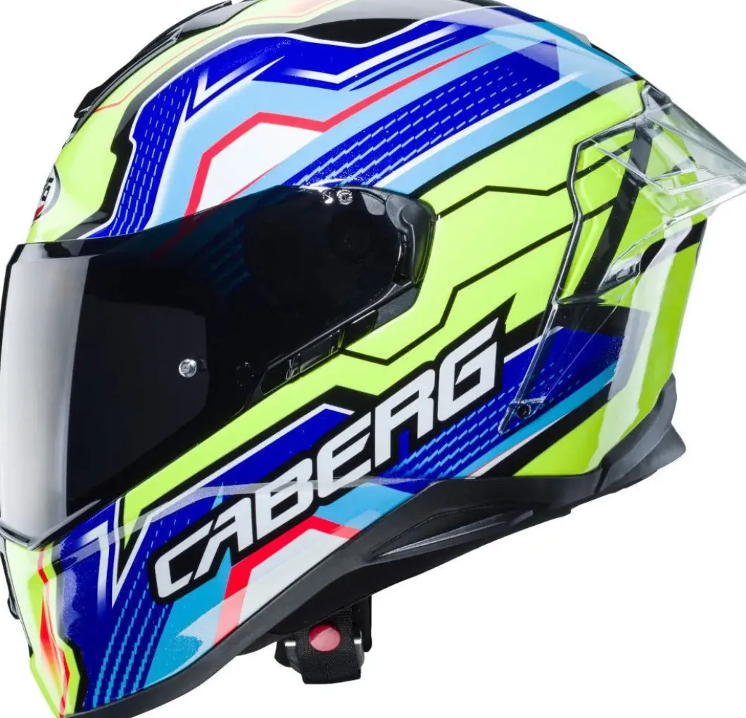 CABERG DRIFT EVO LB29 Full Face Motorcycle Helmets Black Yellow Fluo Blue