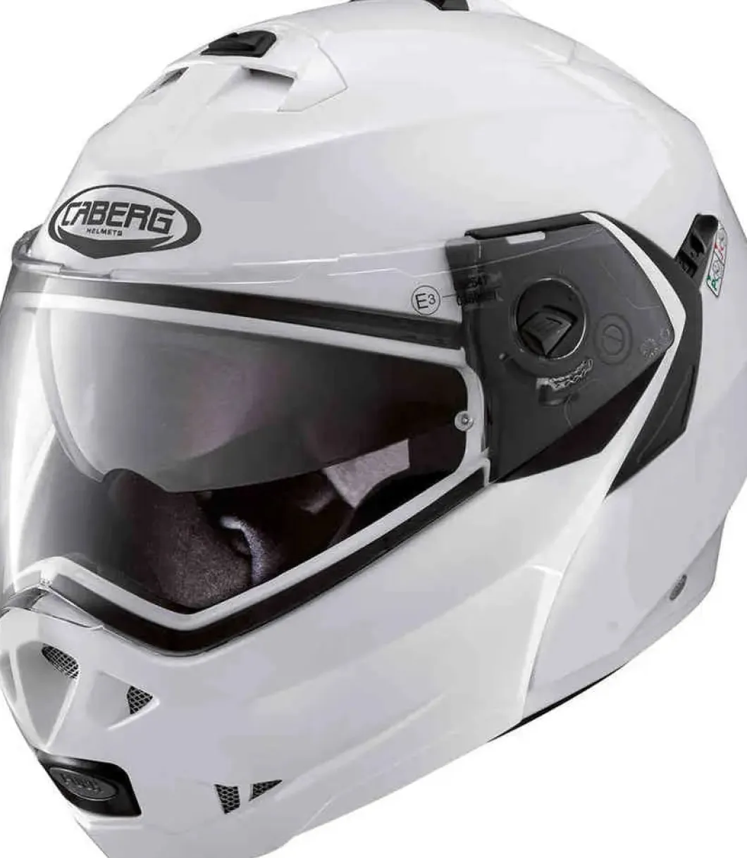 CABERG DUKE 2 Motorcycle Flip Front Modular Helmets Metallic White