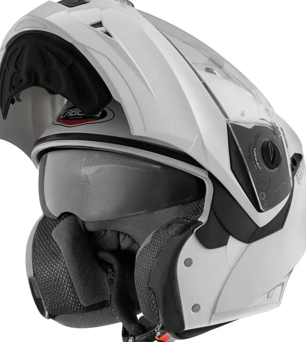CABERG DUKE 2 Motorcycle Flip Front Modular Helmets Metallic White