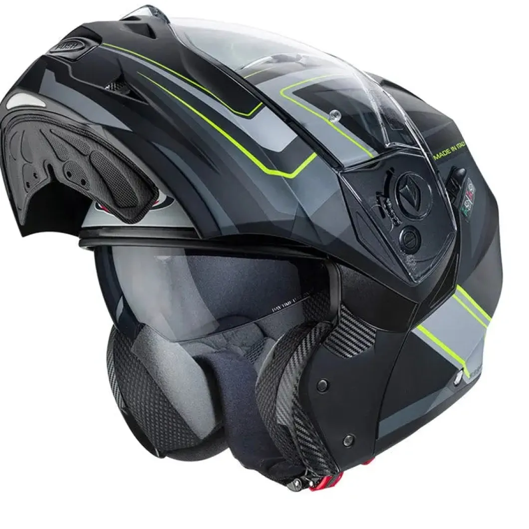 CABERG DUKE 2 TOUR Modular Motorcycle Helmets Matte Black Yellow Anthracite Silver