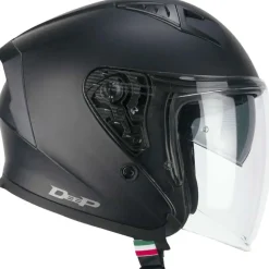CGM 127A Deep Mono Motorcycle Jet Helmets Matte Black