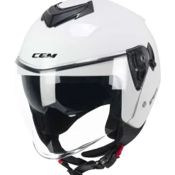 CGM 126A IPER MONO Jet Motorcycle Helmets White