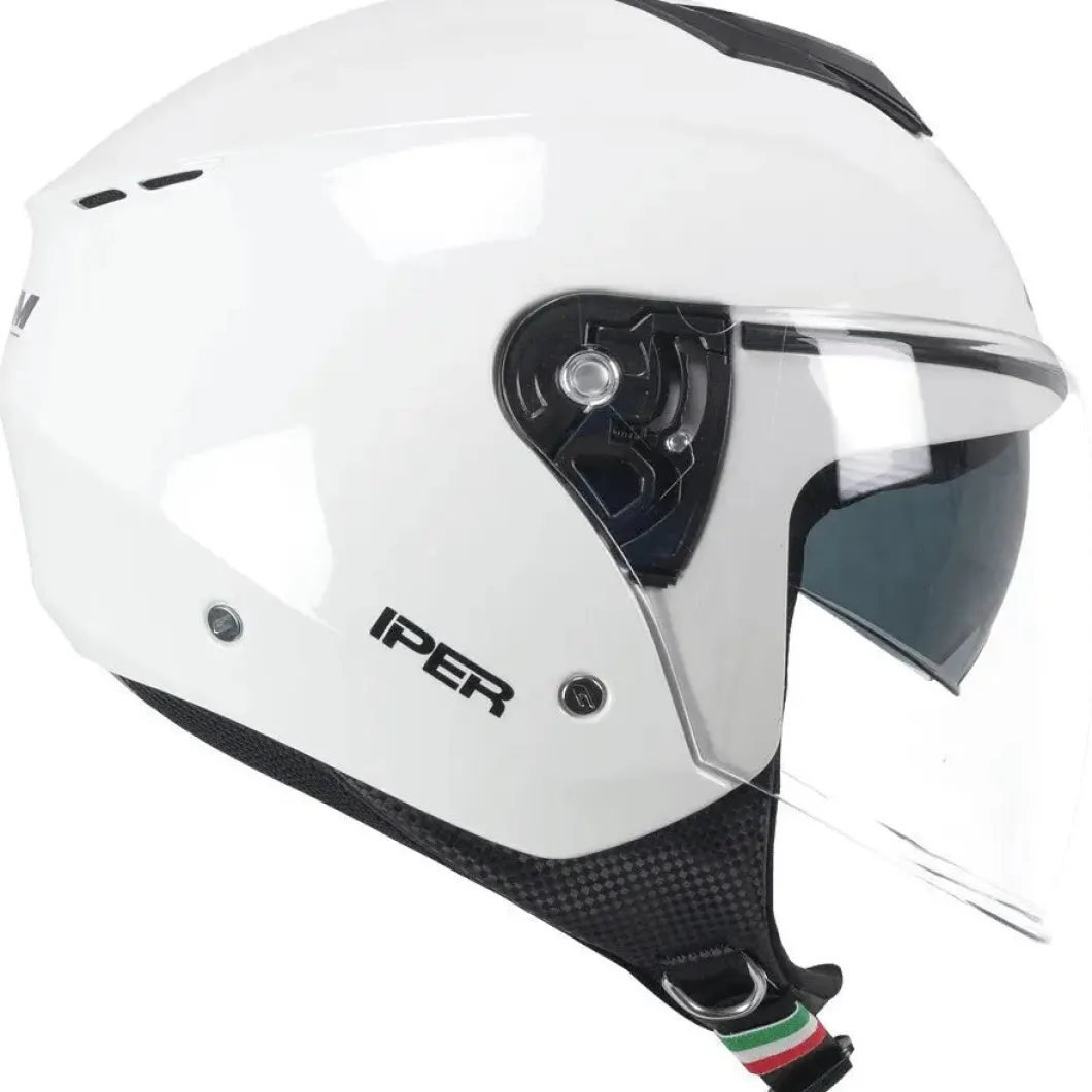 CGM 126A IPER MONO Jet Motorcycle Helmets White