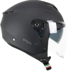 CGM 126A IPER MONO Motorcycle Jet Helmets Black