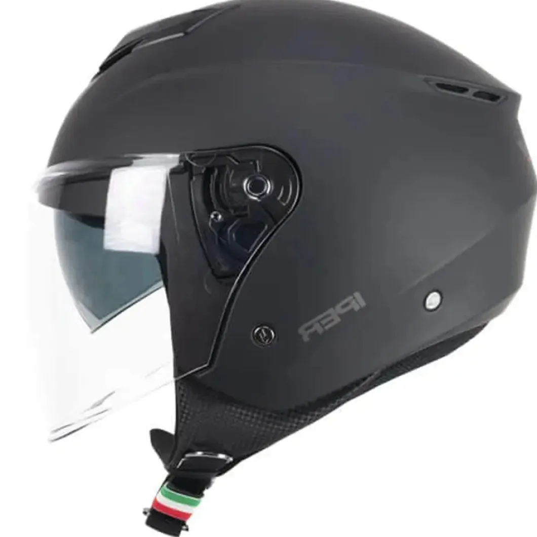 CGM 126A IPER MONO Motorcycle Jet Helmets Black