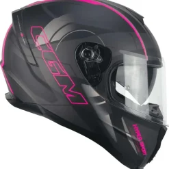 CGM 321G ATOM SPORT Full Face Motorcycle Helmets Black Fuchsia Fluo Matte