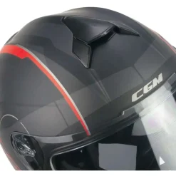 CGM 321G ATOM SPORT Full Face Motorcycle Helmets Black Red Matte
