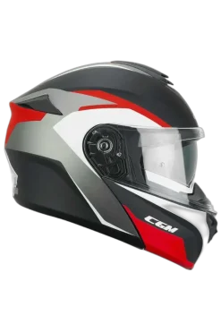 CGM 568G Ber Dresda Modular Motorcycle Helmets Black Red Matte