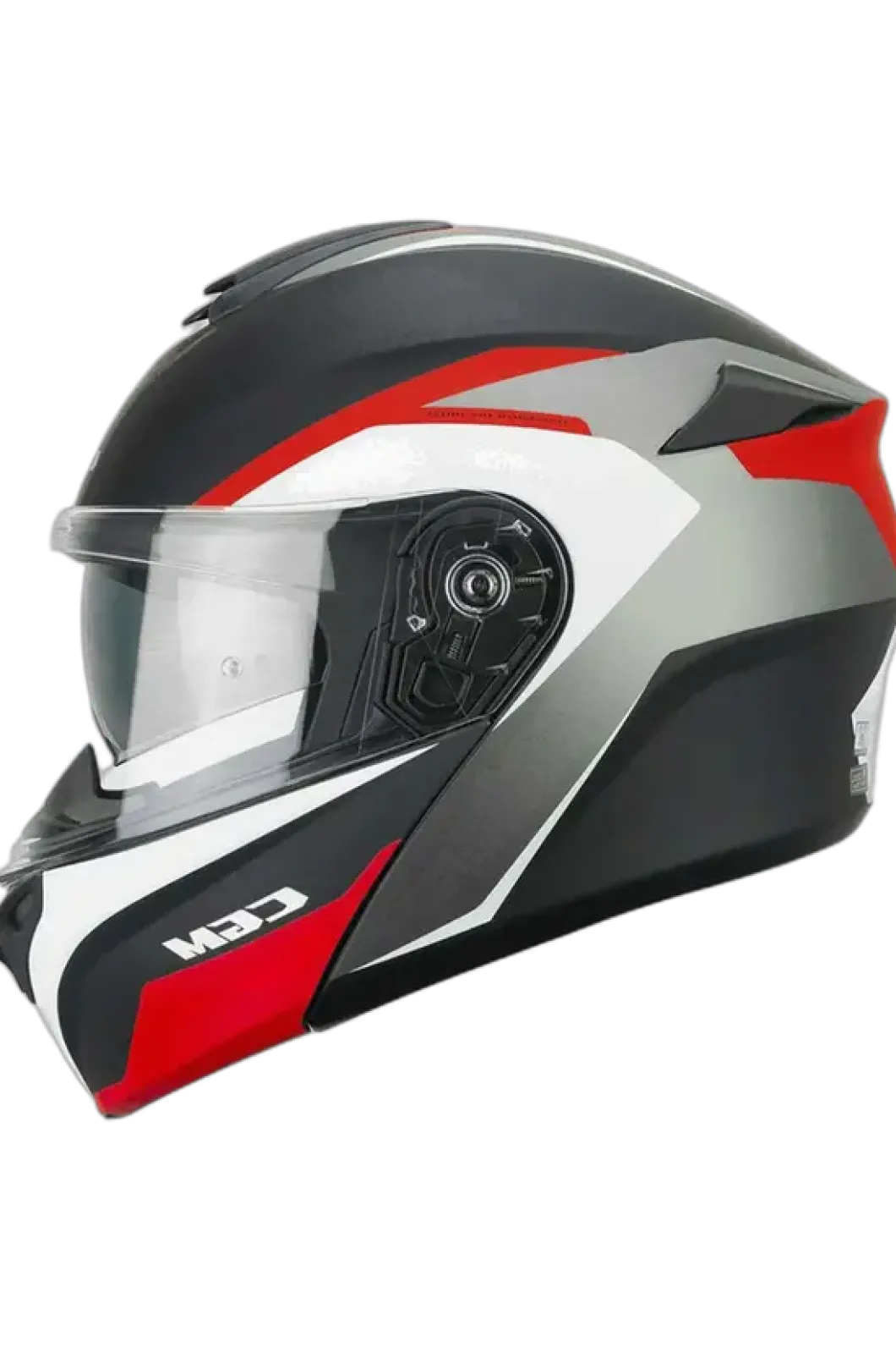 CGM 568G Ber Dresda Modular Motorcycle Helmets Black Red Matte